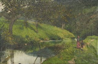 Adolf Kaufmann Landscape Oil on Canvas