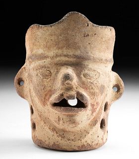 Moche Pottery Rattle - Man with Harelip