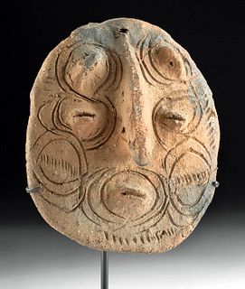Early 20th C. Papua New Guinea Washkuk Ceramic Mask