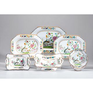 A Group of Spode Peacock Tableware