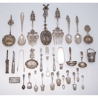 A Group of Dutch Silver and Other European Flatware
