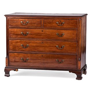 A Georgian Inlaid Mahogany Chest of Drawers