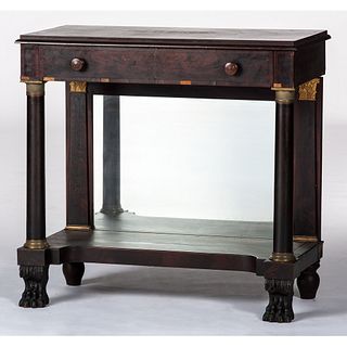 A Late Classical Mahogany Pier Table