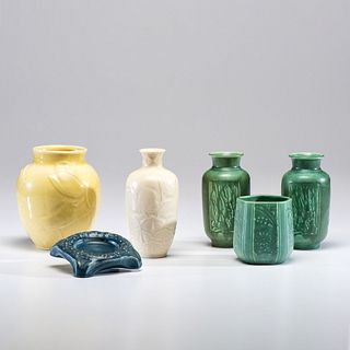 Six Pieces of Rookwood Production Pottery