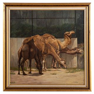 Nathaniel K. Gibbs. "Camels of Druid Hill," oil