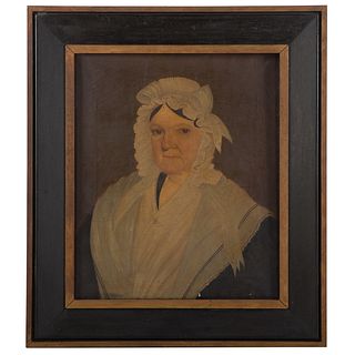 American School, 19th c. Portrait of a Lady, oil