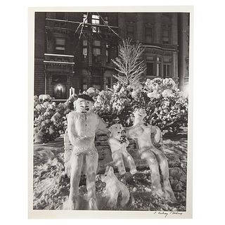 A. Aubrey Bodine. "Snowman Family," photograph