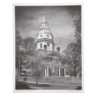 A. Aubrey Bodine. "State House, Annapolis," photo