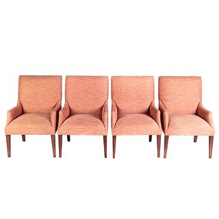 Set of Four Cox Upholstered Arm Chairs