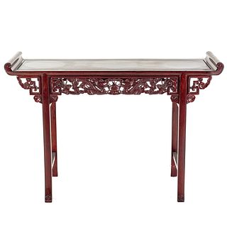 Chinese Hardwood Carved Alter Table