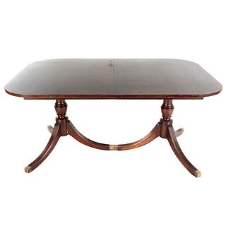 Federal Style Mahogany Banded Dining Table