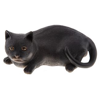 Chinese Porcelain Famille Noir Cat