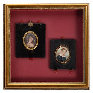 Pair of Continental Portrait Miniatures