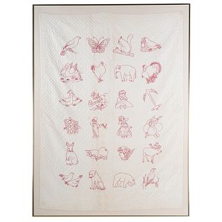 American Cotton Embroidered Crib Quilt