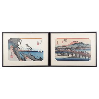 Two Japanese Color Woodblock Prints