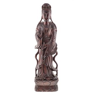 Chinese Carved Wood Quan yin