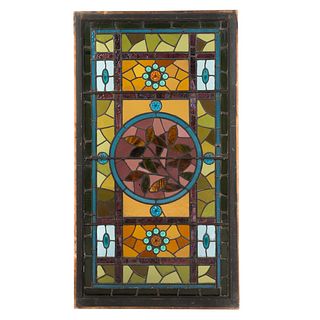 Large American Stained Glass Panel