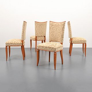4 Dining Chairs, Manner of Jules Leleu