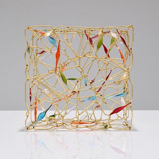 Anna Skibska Glass Sculpture, Small Cube