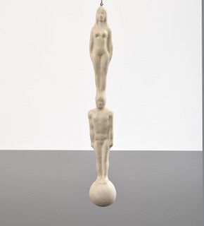 Tom Otterness Hanging Nude Figural Sculpture