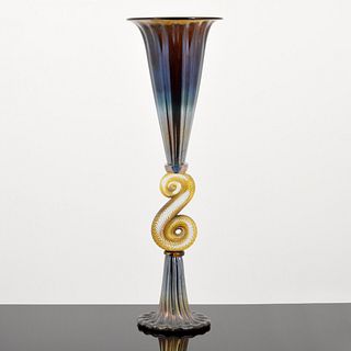Monumental Murano Vase, Manner of Barovier & Toso, 42"H