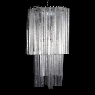 Large Tiered Murano Chandelier, Manner of Venini