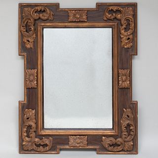Italian Baroque Style Painted and Parcel-Gilt Mirror
