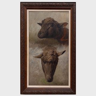 Attributed to Thomas Bigelow Craig (1849-1924): Heads of Sheep