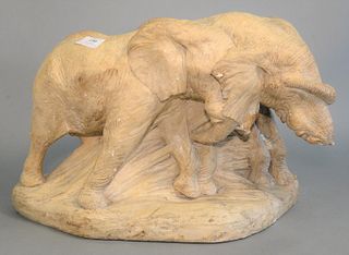 Carl Ethan Akeley (American, 1864 - 1926)
"The Wounded Comrade, 1913"
plaster casting
signed and titled on base
12-1/2" x 20"
Provenance: The Estate o
