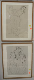 Group of Three Arno Breker Lithographs on Paper
female nudes
each signed in plate
17" x 11 1/2"
Provenance: Estate of Dr. Thomas & Alice Kugelman, Blo