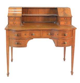 Mahogany Desk 
top with lift top cabinets
height 40 1/2 inches, width 41 1/2 inches
Provenance: The Estate of Diana Atwood Johnson