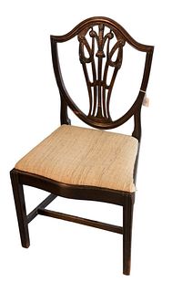 Federal Mahogany Side Chair
with shield back
c.1800
height 36 3/4 inches, seat height 17 1/2 inches