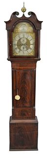 Tall Mahogany Case Clock 
with brass dial, marked on the face Geo. Blackie Musselburgh
height 80 inches