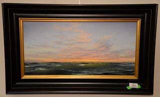 William Storck (American, b. 1957)
"Sunset at Sea, 2003"
oil on canvas
signed lower right: W. Storck
10" x 20"
Provenance: The Estate of Diana Atwood 