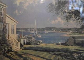 John Stobart (American, 20th Century)
"Edgartown"
pencil signed and numbered
sight size: 20" x 25"
Provenance: The Estate of Diana Atwood Johnson