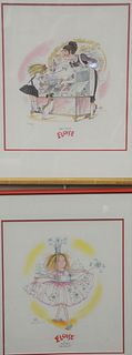Group of Three Framed Eloise Illustrations
each lithograph in colors on paper by Hilary Knight
each signed and editioned in pencil, each titled in pla