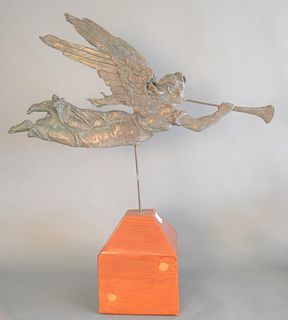 20th Century Cast Resin Weathervane of The Angel Gabriel
height 29 1/2 inches, width 26 1/2 inches
Provenance: The Estate of Diana Atwood Johnson
