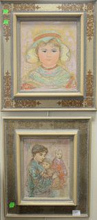 Group of Four Edna Hibel (American, 1917 - 2015)
lithographs on porcelain
two of mothers and their children; two of portraits of little girls
each sig