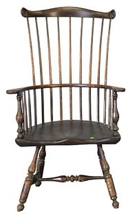 Pennsylvania Style Windsor Arm Chair
height 47 inches
seat height 17 1/2 inches
Provenance: The Estate of Diana Atwood Johnson