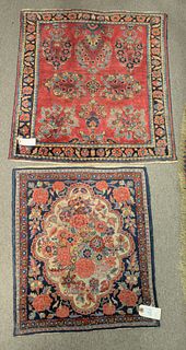 Two piece lot to include two Sarouk Oriental Mats
2' x 2' 6" and 1'6" x 1'10"
From a Glastonbury, Connecticut Collection