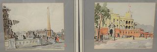 Set of Eighteen Franz Herbelot French Lithographs
Paris street scenes
8-1/4" x 10-1/4" (sight)
