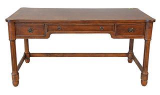 Mahogany Writing Table
with burlwood banding
height 30 inches, top 30" x 60"
Provenance: The Estate of Diana Atwood Johnson