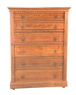 Victorian Lock Side Chest
having six drawers
height 57 inches, width 42 inches
Provenance: The Estate of Diana Atwood Johnson