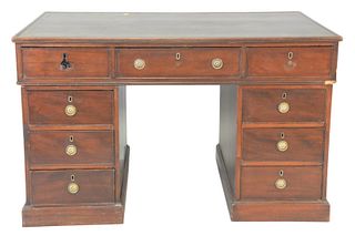 George IV Mahogany Three Part Desk Circa 1840
with leather top
top: 52" x 30 1/2"
