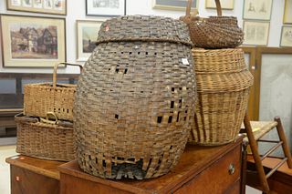 Group of Eleven Woven Baskets
tallest height 25 inches