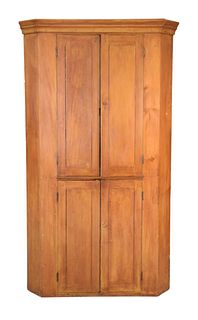 Primitive Pine Corner Cupboard
with four doors
height 82 1/2 inches, width 44 1/2 inches