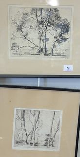 Two Alfred Hutty (1877 - 1954)
Birch Trees
etching on paper (both)
7 3/4" x 9 3/4"