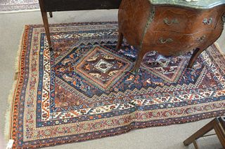 Two Oriental Throw Rugs
4'6" x 7'2" & 3'8" x 6' 
Provenance: The Estate of Diana Atwood Johnson