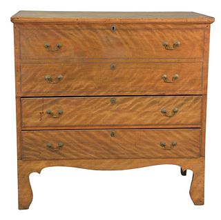 Chippendale Blanket Chest
with lift-top and two drawers
height 40 inches, top: 19" x 39"