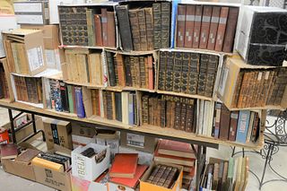 One Table Lot of Books
approximately fifty boxes of books to include several by Winston Churchill, Charles Dickens, and others
Provenance: The Estate 